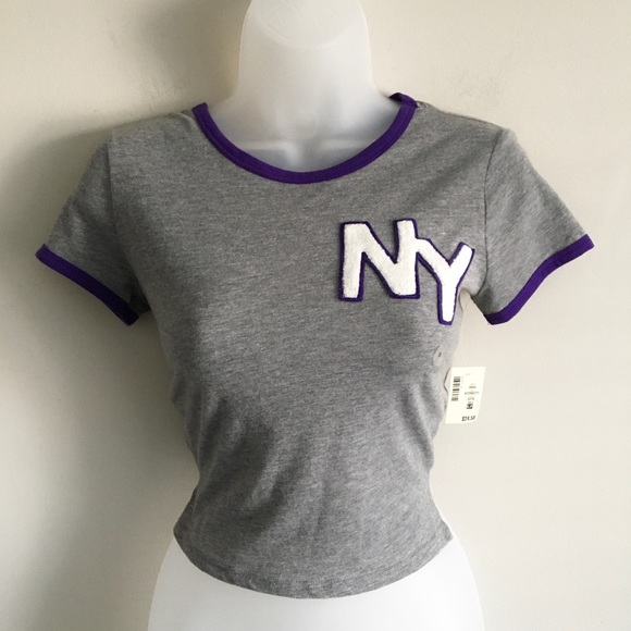 SOLD! Aeropostale NY Crop Top Graphic Tee Small - Picture 7 of 8